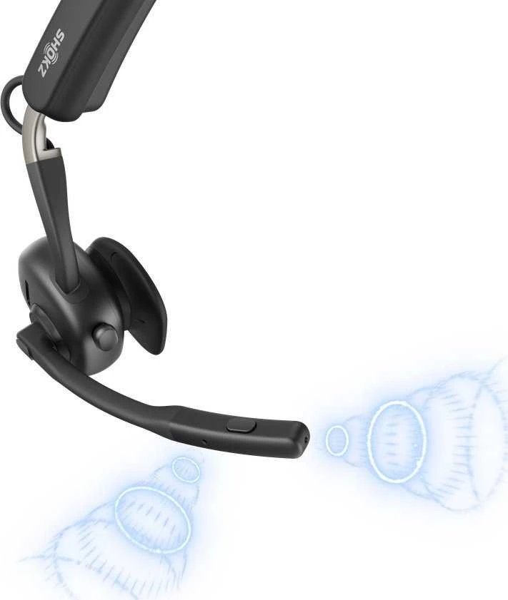 SHOKZ OpenMeet UC Belaidės Bluetooth Bone Conduction Videoconferencing Ausinės su USB-A adapter