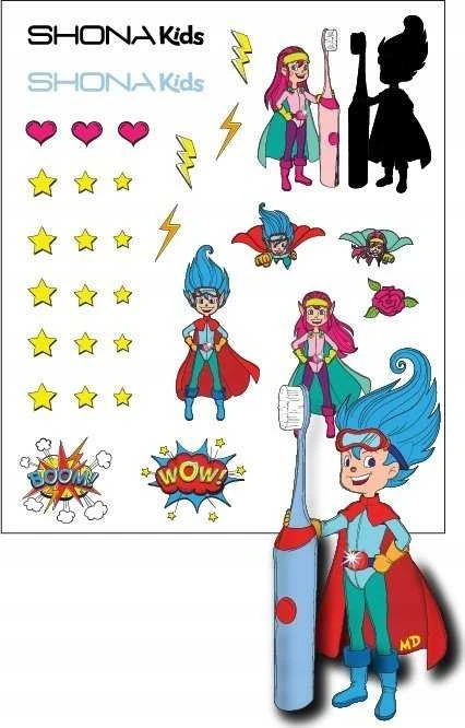 Shona Sonic Vision Kido + naklejki + kamera Wi-Fi mėlyna
