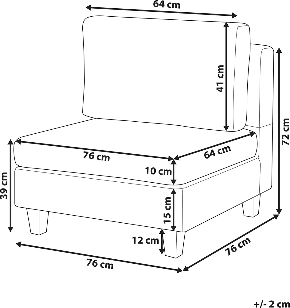 Sofa Beliani Vieno asmens modulis FEVIK juodas