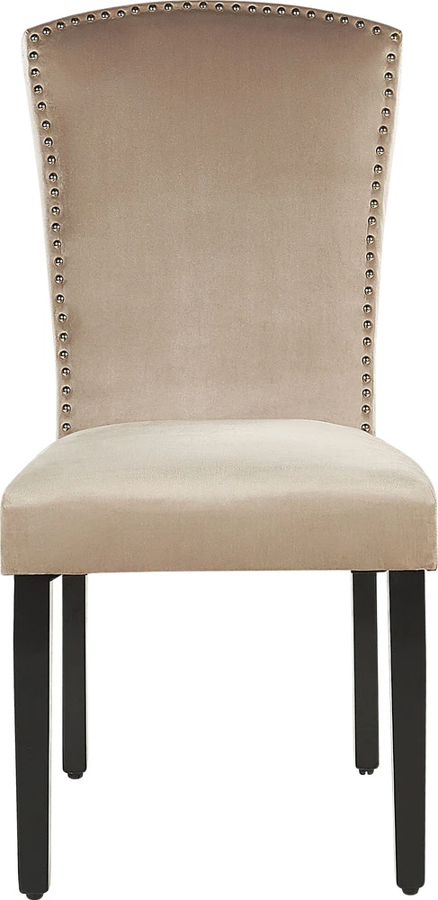 Beliani Rinkinys iš 2 valgomojo kėdžių PISECO, pilkas veliūras