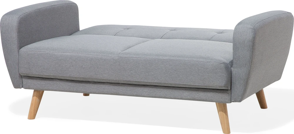 Beliani Išskleidžiama sofa 2 asmenims FLORLI šviesiai pilka