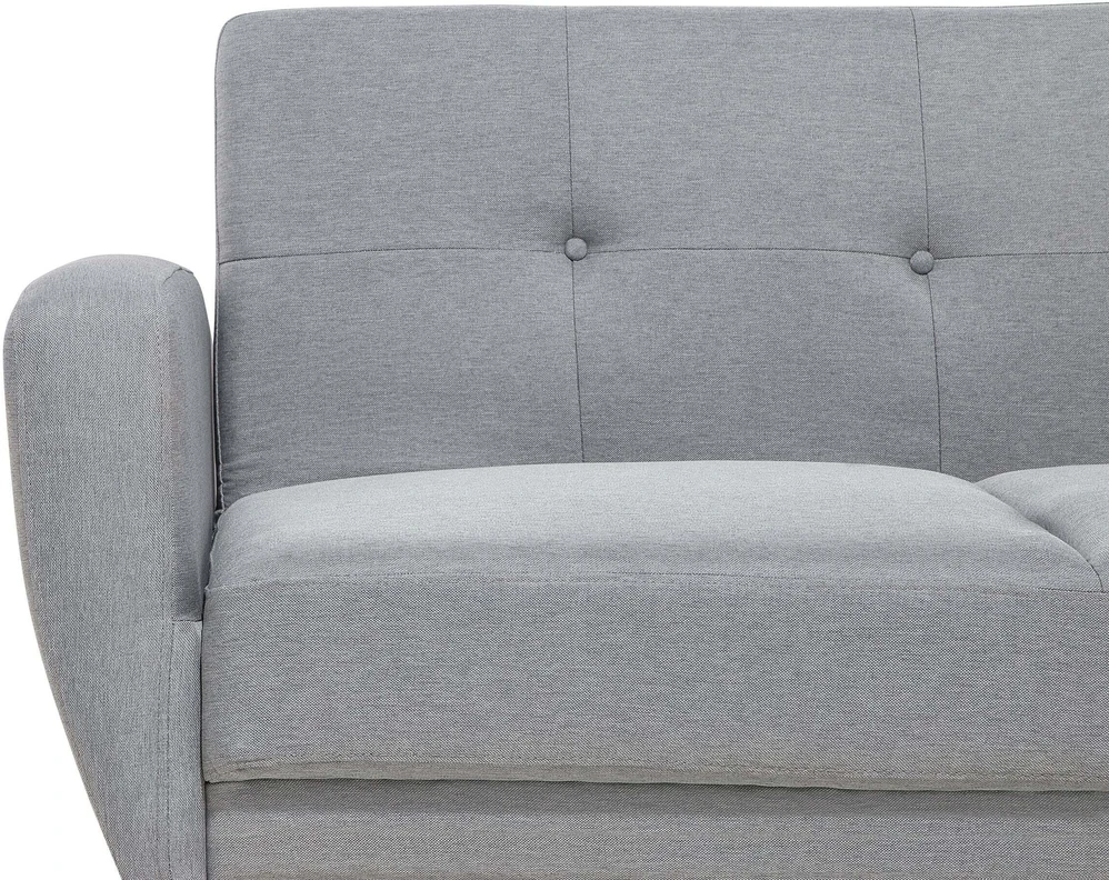 Beliani Trivietė sofa-lova FLORLI šviesiai pilka