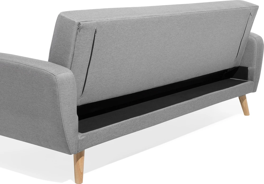 Beliani Trivietė sofa-lova FLORLI šviesiai pilka