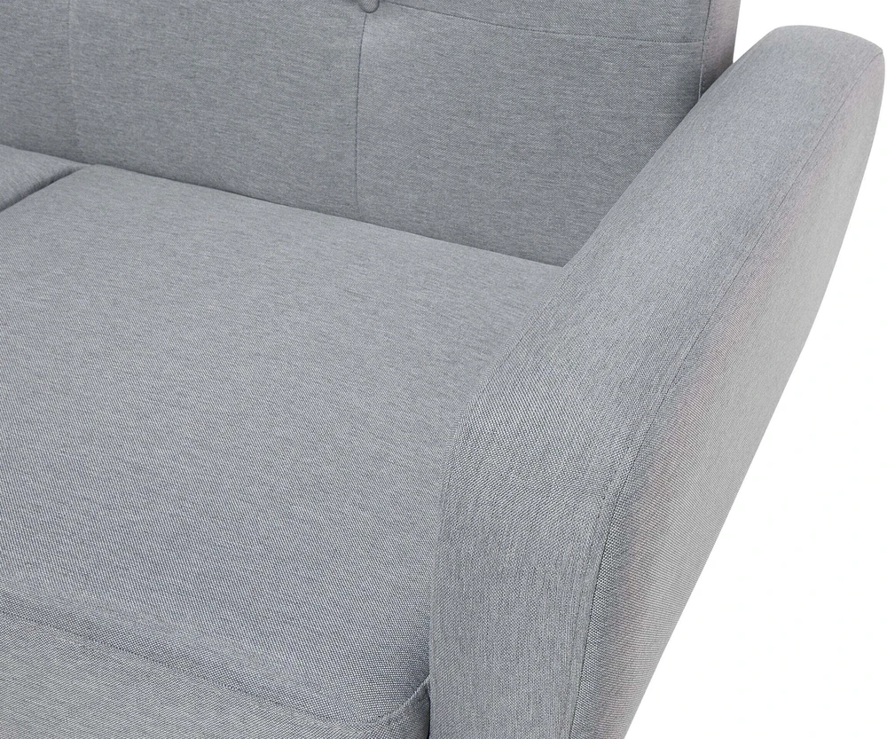 Beliani Trivietė sofa-lova FLORLI šviesiai pilka