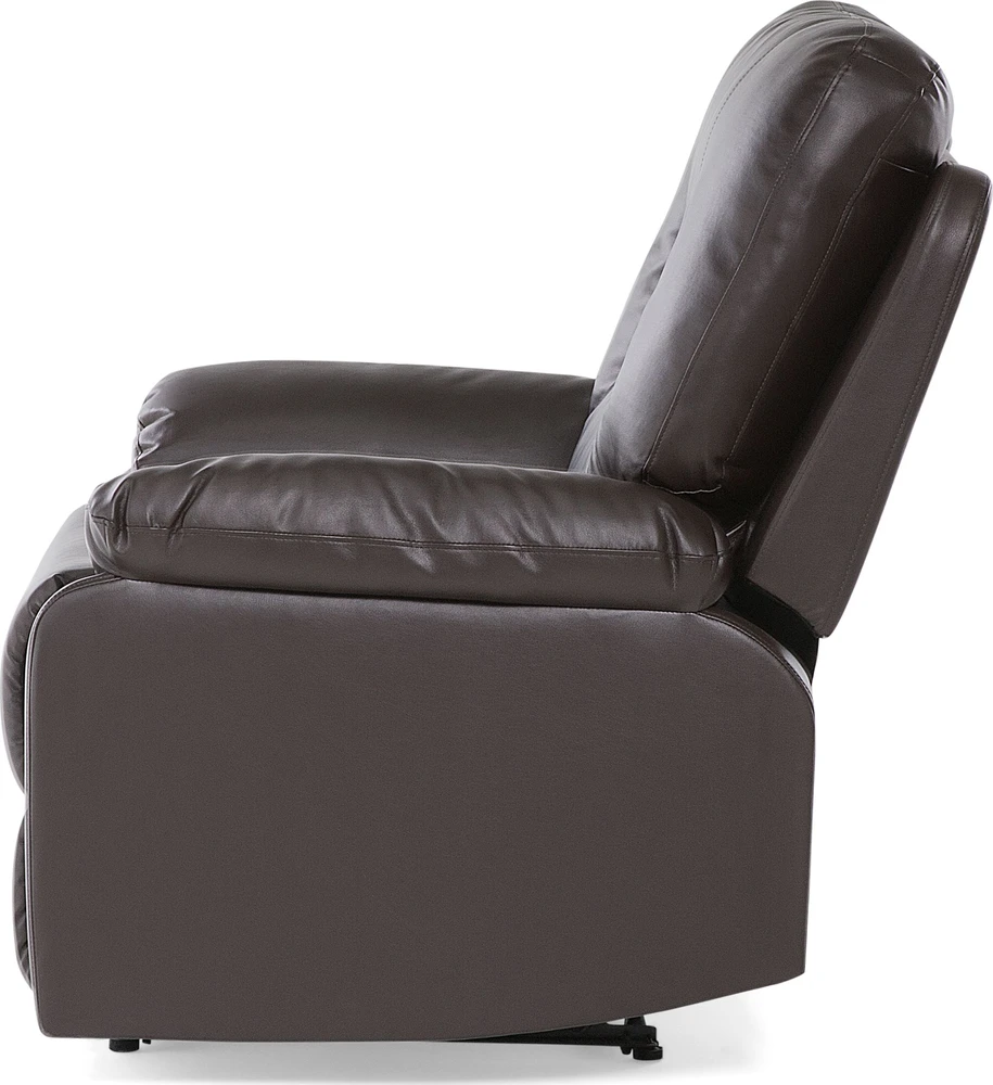 Sofa Beliani Poilsio baldų komplektas su mechanine relaksacijos funkcija 6 asmenims BERGEN eko oda rudas