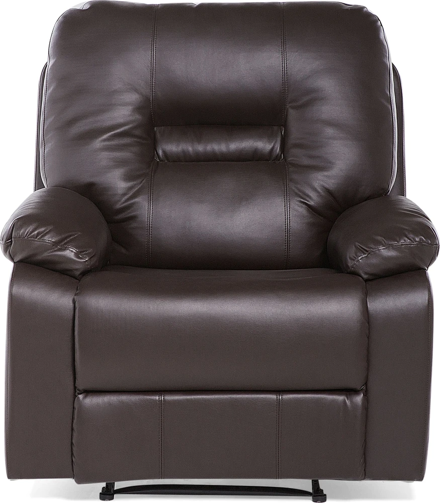 Sofa Beliani Poilsio baldų komplektas su mechanine relaksacijos funkcija 6 asmenims BERGEN eko oda rudas