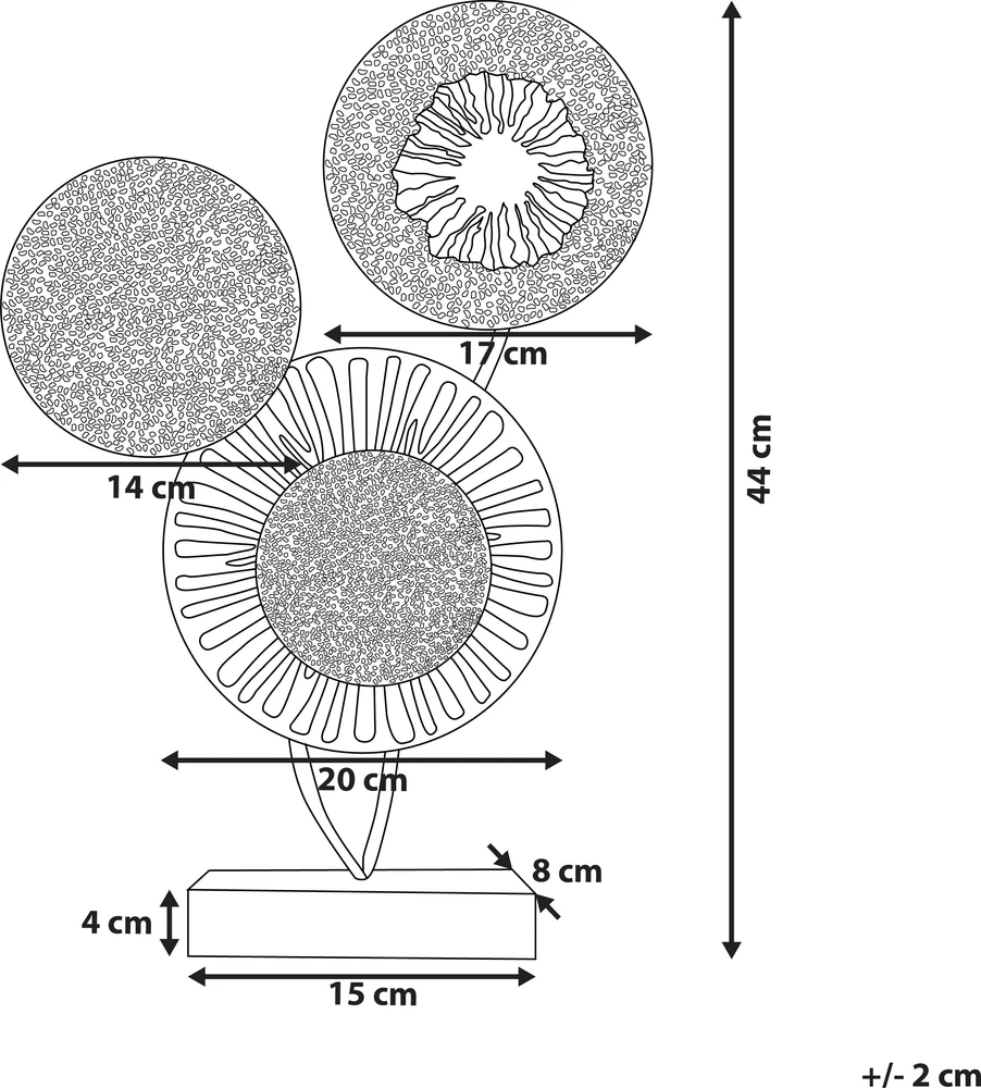 Beliani Dekoratyvinė figūrėlė URANIUM metalinė, sidabrinė
