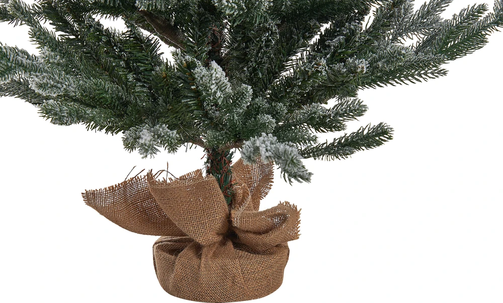 Beliani Apsnigta dirbtinė kalėdinė eglutė RINGROSE 90 cm Žalia