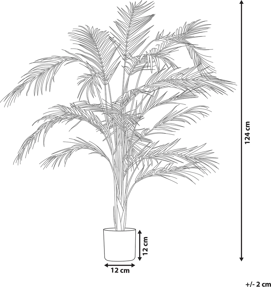 Beliani Dirbtinis augalas ARECA PALM 124 cm žalias