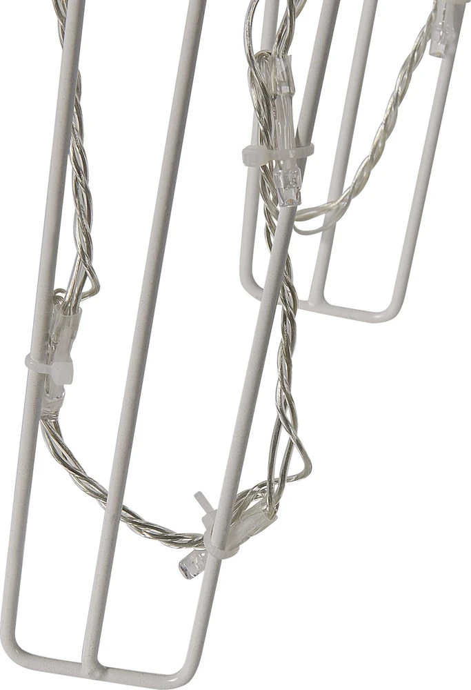 Beliani Sodo LED dekoracija MIKKELI Judantis elnias 76/47/52 cm Balta