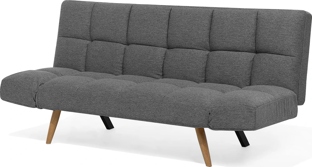 Beliani Išskleidžiama sofa 2 asmenims INGARO tamsiai pilka