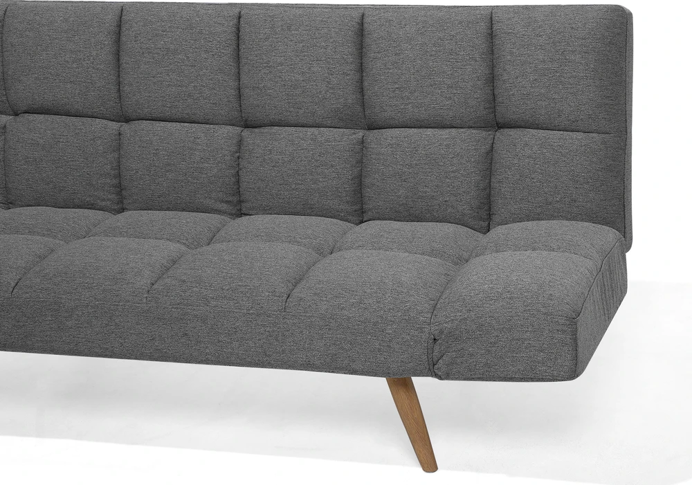 Beliani Išskleidžiama sofa 2 asmenims INGARO tamsiai pilka