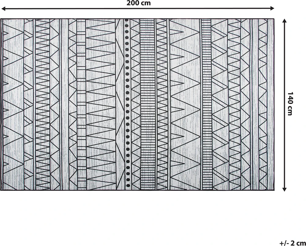 Beliani Kilimas KEBAN juodas 140 x 200 cm