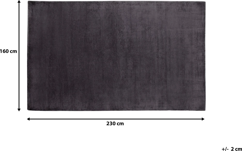 Beliani Kilimas GESI II tamsiai pilkas 160 x 230 cm viskozė