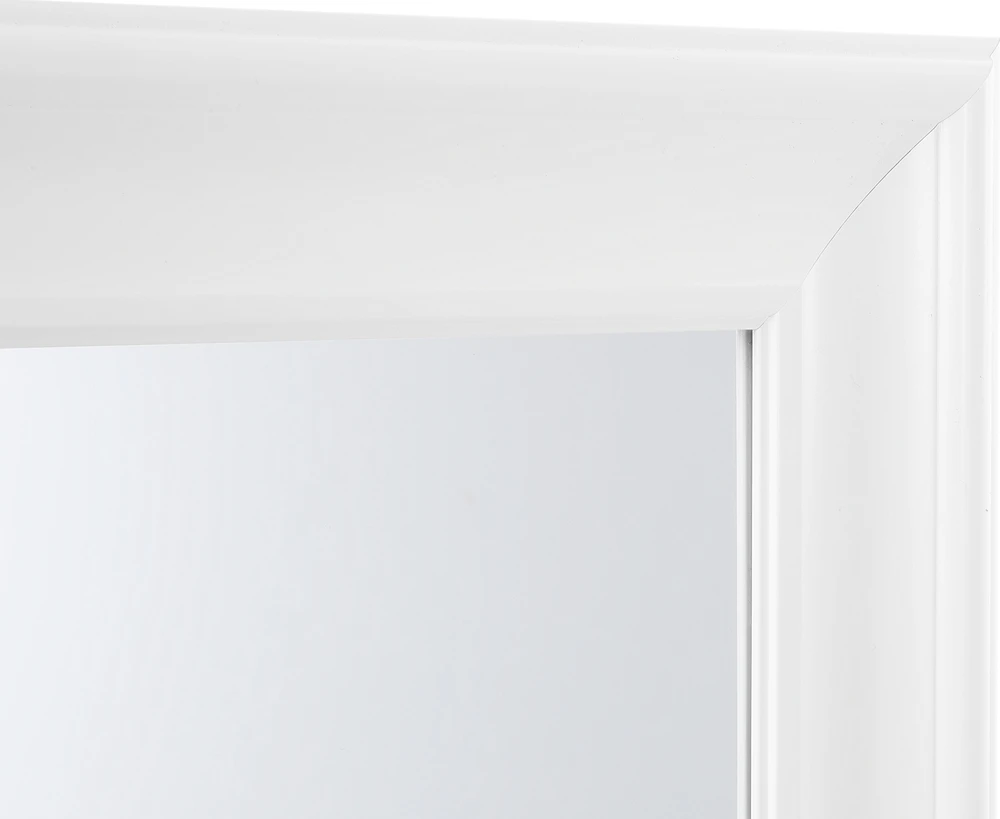 Beliani Sieninis veidrodis LUNEL 51 cm 141 cm baltas