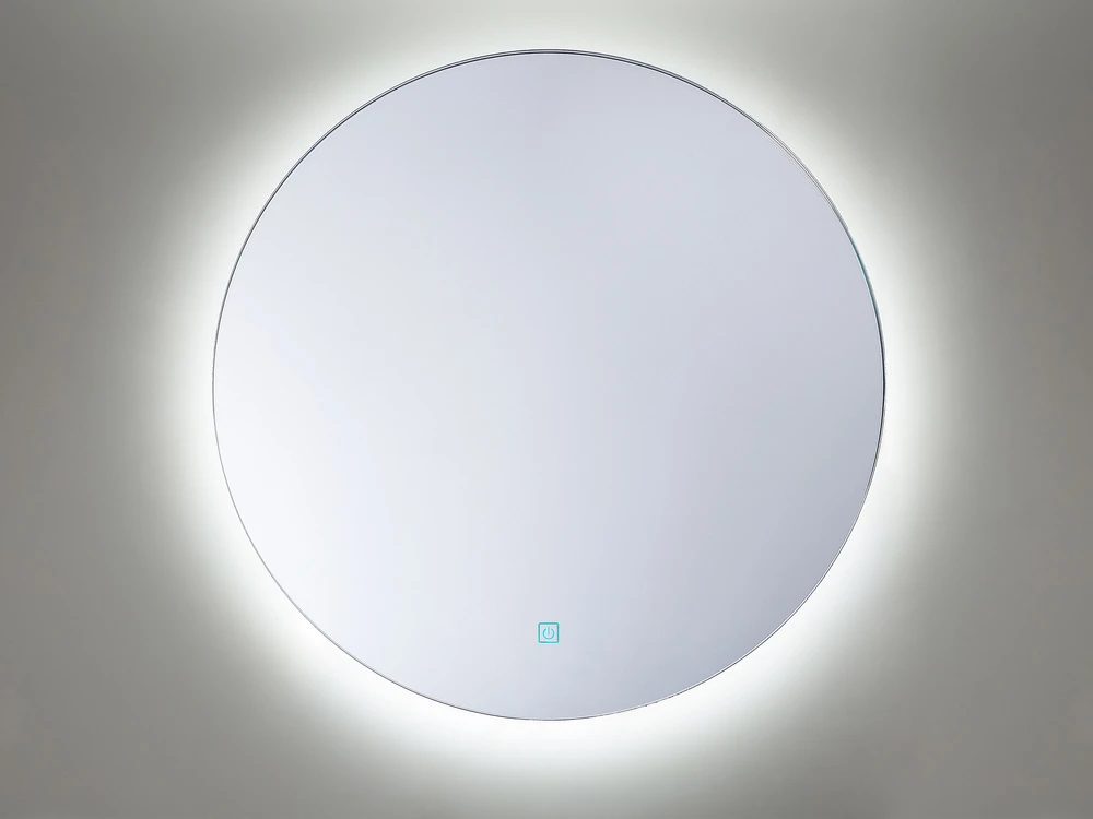 Beliani LED vonios veidrodis CALLAC 60 cm 60 cm sidabrinės spalvos