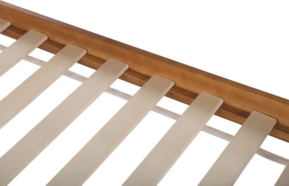 Lova Beliani Viengulė lovos rėmas BARRET 90 x 200 cm, ruda, pušies mediena