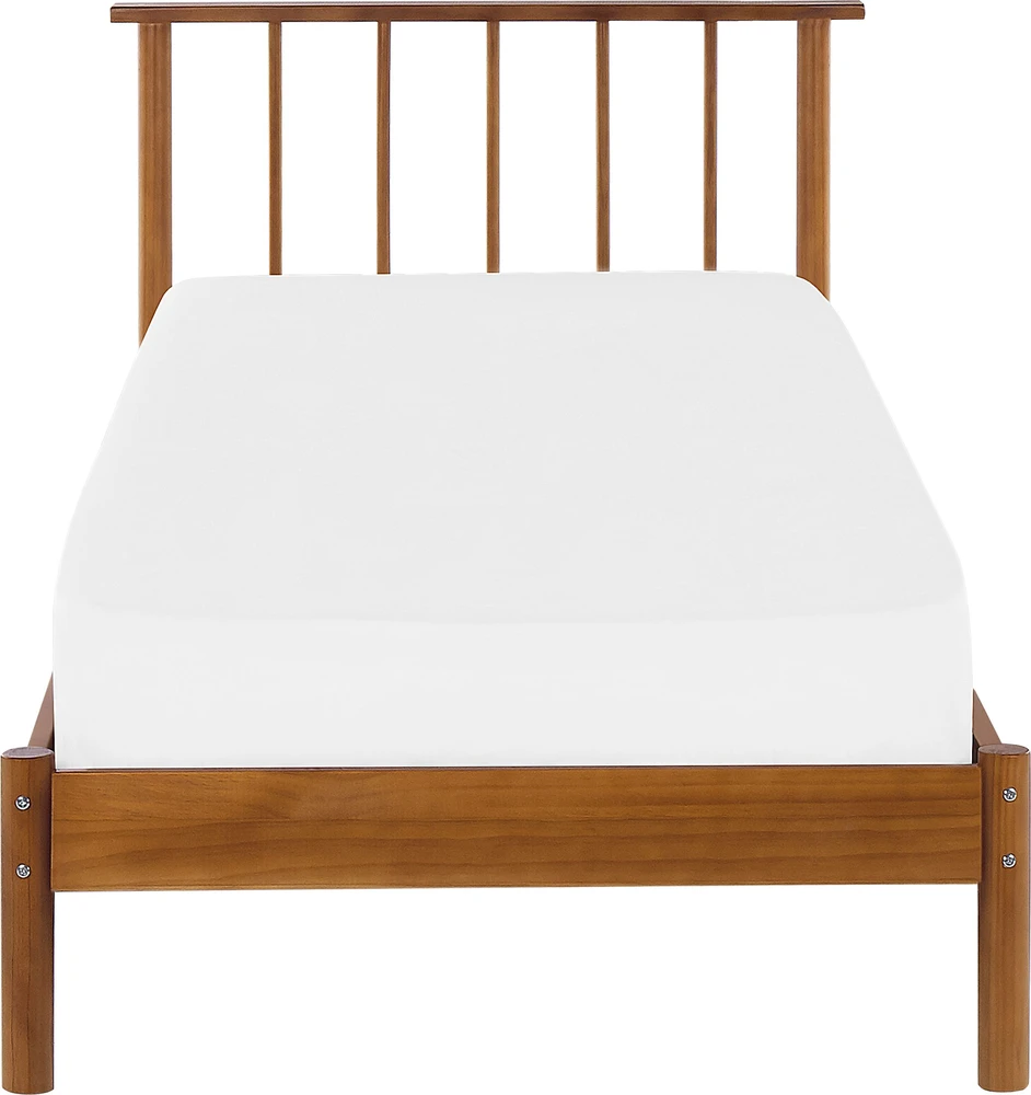 Lova Beliani Viengulė lovos rėmas BARRET 90 x 200 cm, ruda, pušies mediena