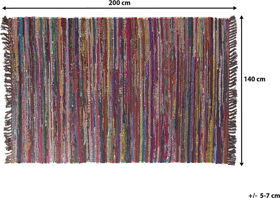 Beliani Kilimas DANCA juodas 140 x 200 cm