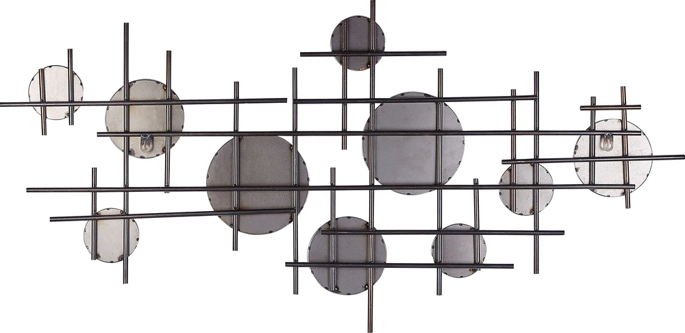 Beliani Sieninis veidrodis IBOS 113 cm 55 cm metalinis juodas