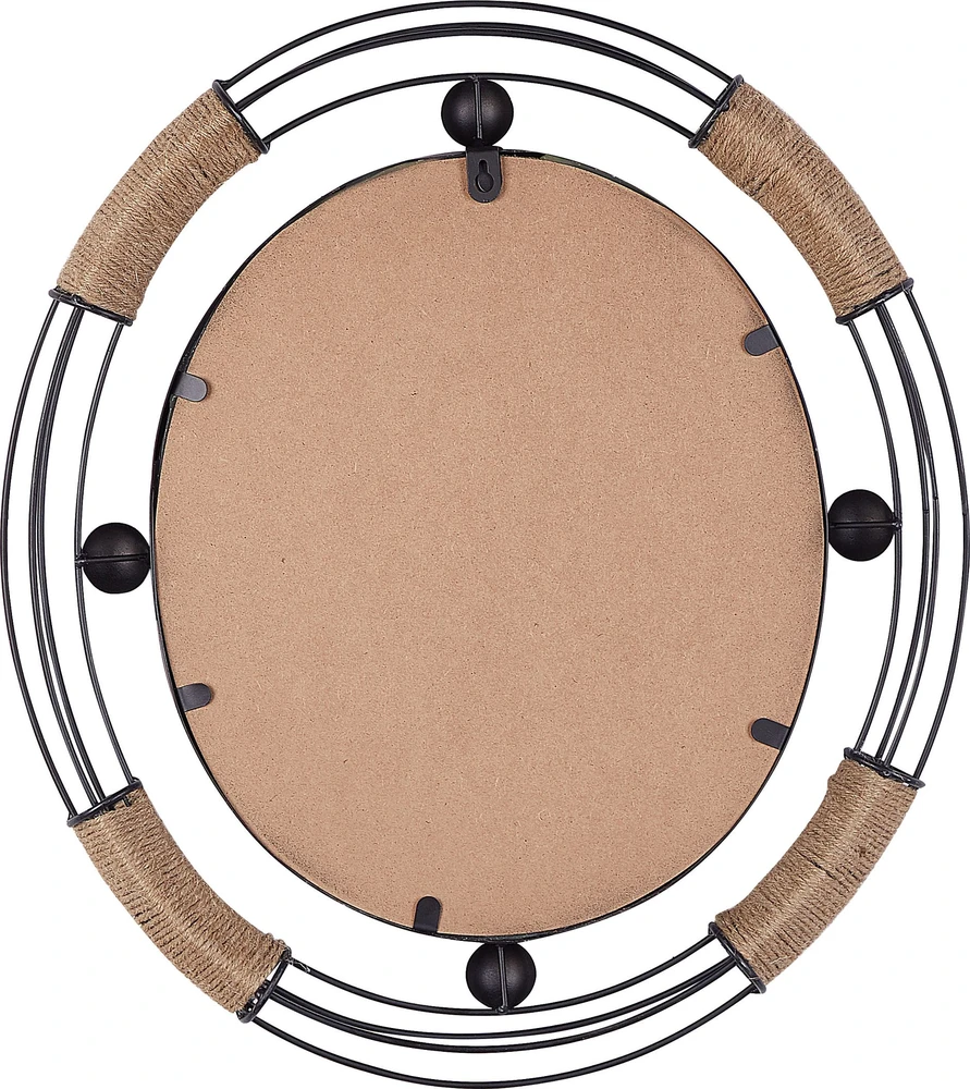 Beliani Sieninis veidrodis MOULINS 50 cm 55 cm metalinis juodas