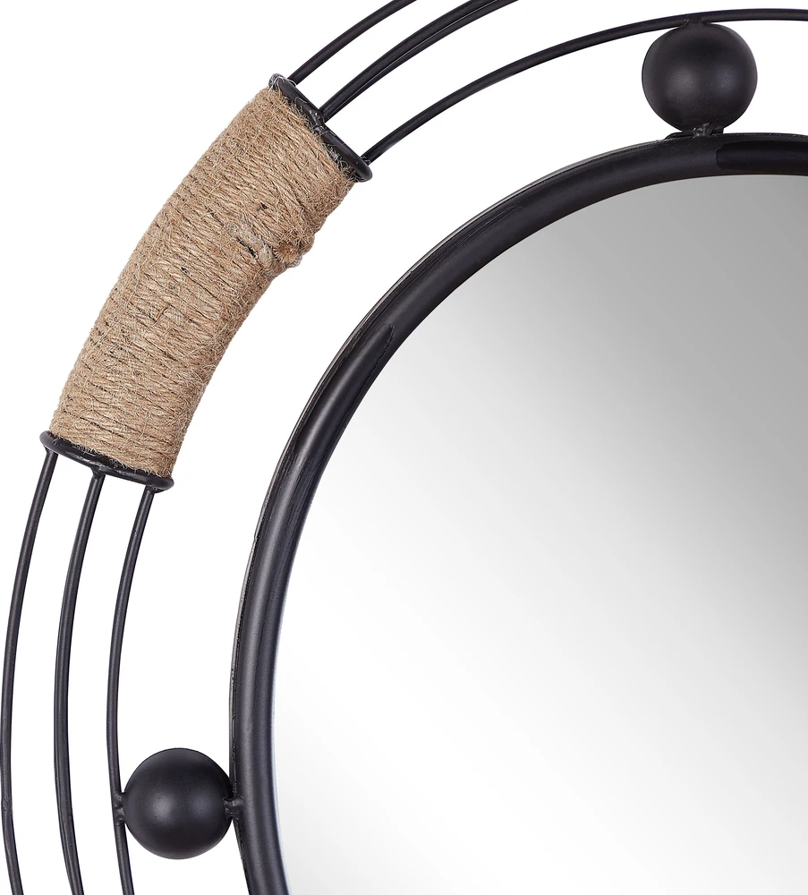 Beliani Sieninis veidrodis MOULINS 50 cm 55 cm metalinis juodas