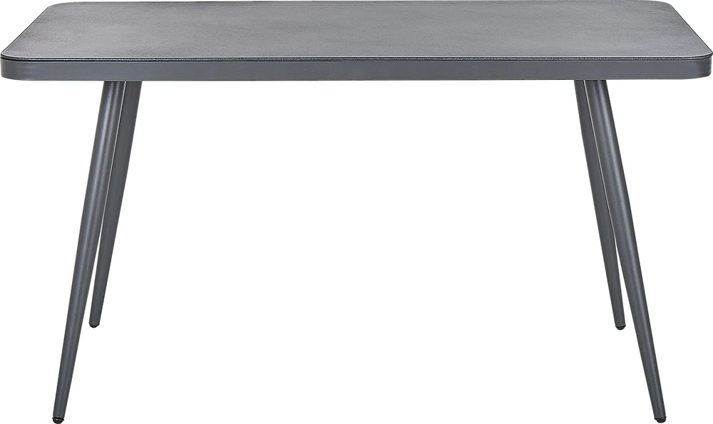 Beliani Sodo stalas LIPARI 140x80 cm, stiklinis, pilkas