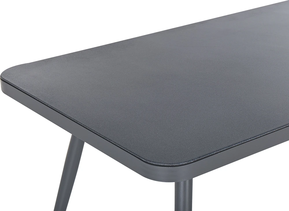 Beliani Sodo stalas LIPARI 140x80 cm, stiklinis, pilkas