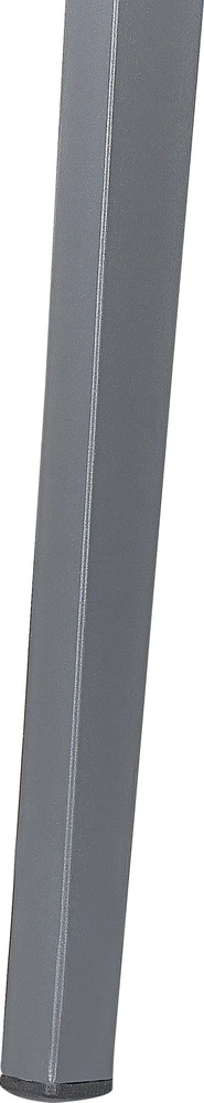 Beliani Sodo stalas MILETO 140 cm 80 cm, stiklinis, pilkas