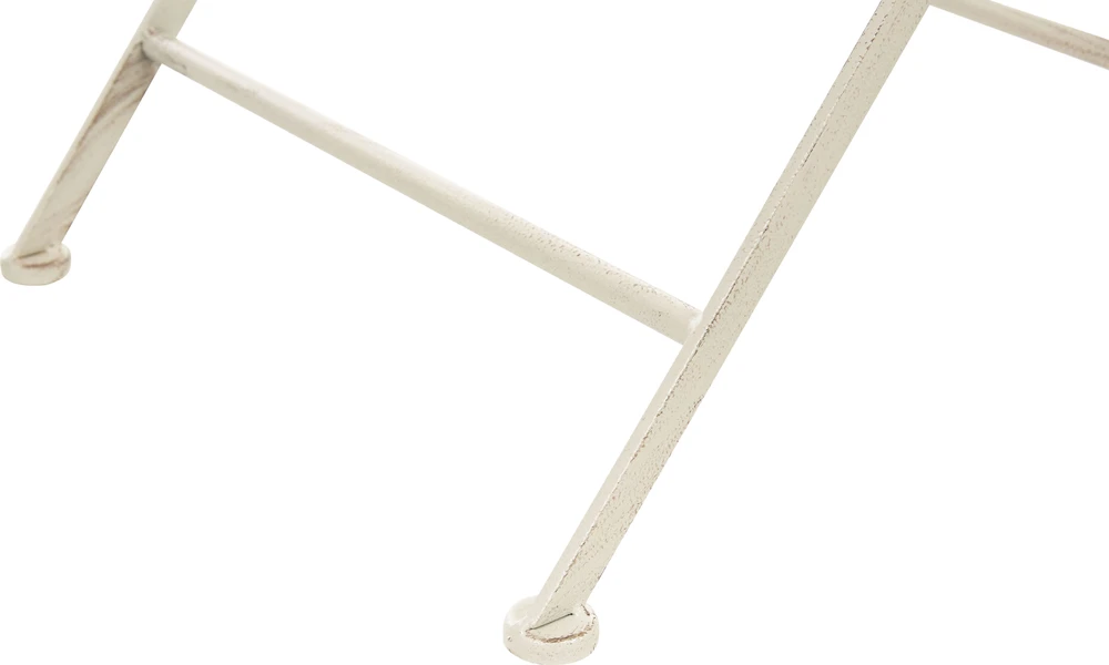 Beliani Bistro staliukas BIVIO 90 cm skersmens, metalinis, kreminės spalvos