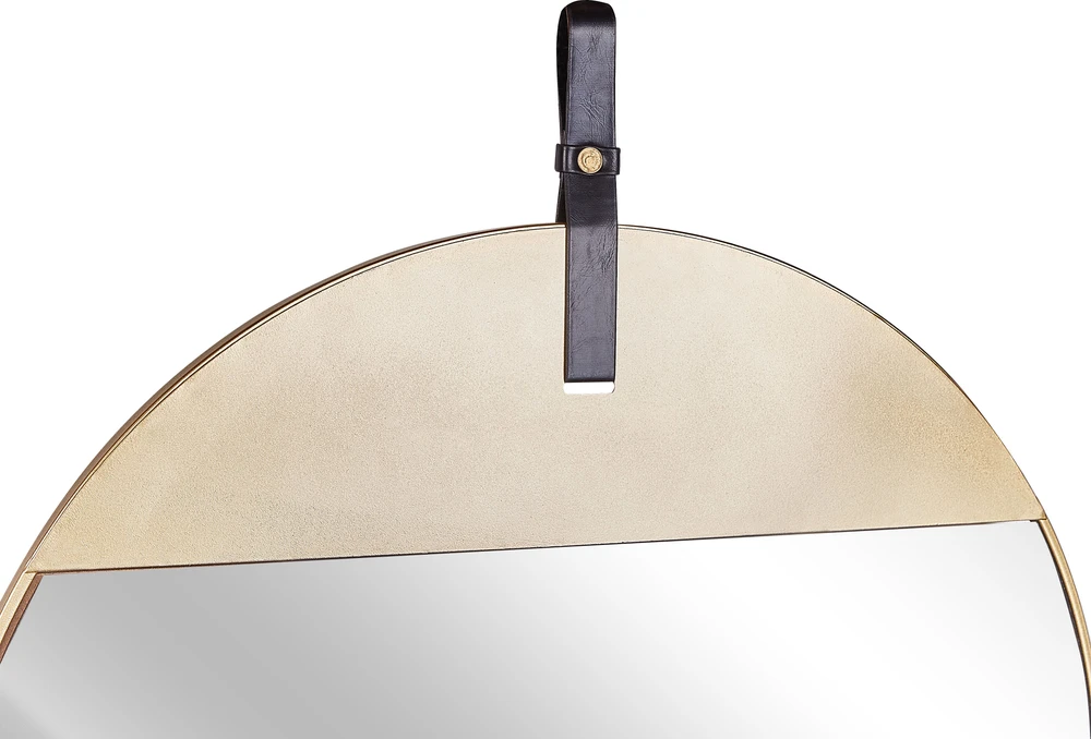 Beliani Sieninis veidrodis GURS 60 cm metalinis auksinis