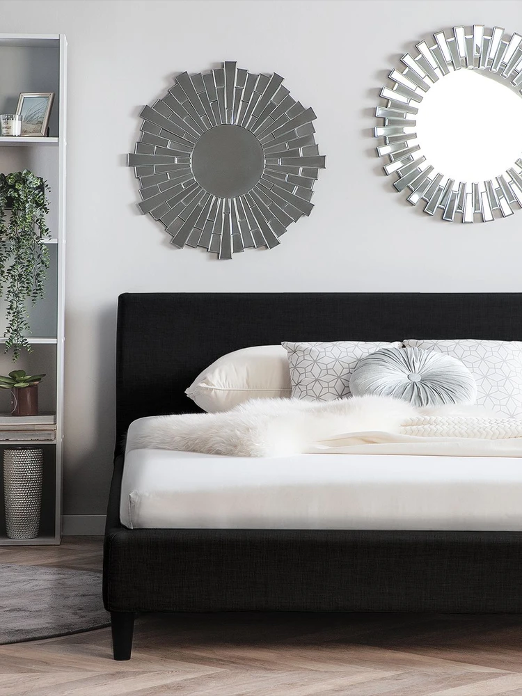 Beliani Lova FITOU 160 x 200 cm juoda