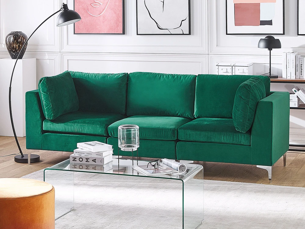 Sofa Beliani 1 vietos modulis EVJA žalias veliūras