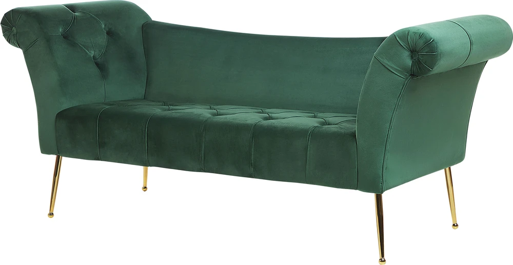 Sofa Beliani NANTILLY gultas iš veliūro, tamsiai žalios spalvos