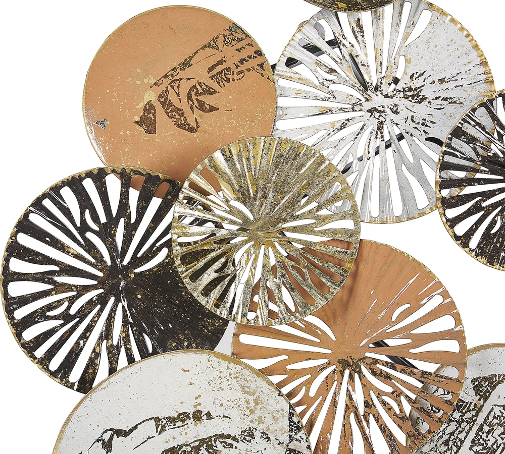 Beliani Sienų dekoracija OSMIUM metalinė 50 cm sidabrinė