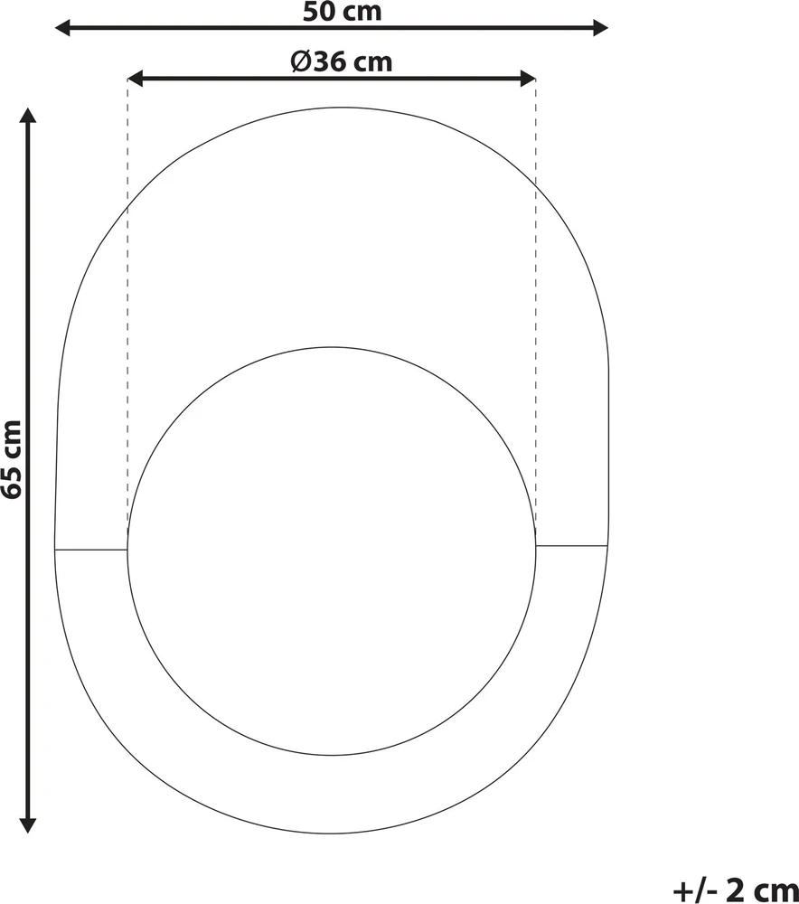 Beliani Sieninis veidrodis RETY 50 cm 65 cm akmuo rožinio aukso spalvos