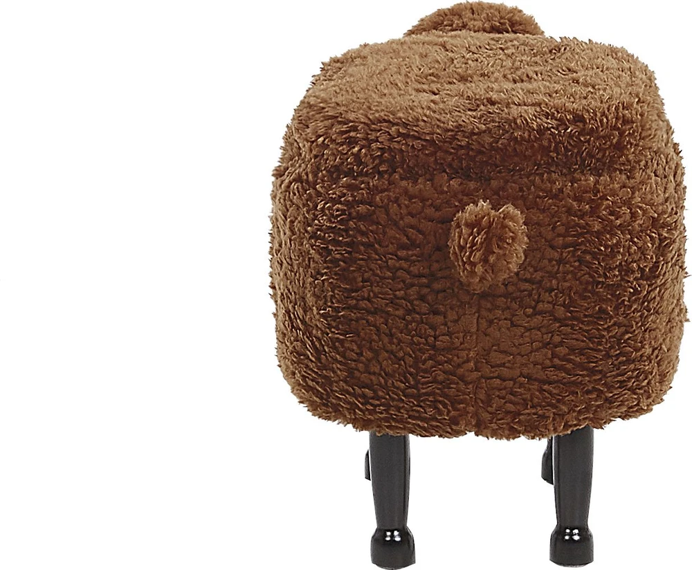Fotelis Beliani Gyvūno formos pufas su daiktadėže SHEEP, rudas ėriukas
