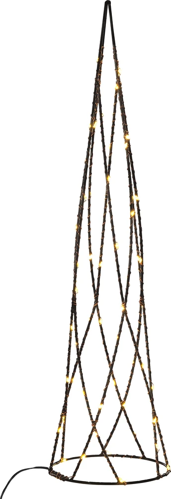Beliani 2 LED kalėdinių dekoracijų rinkinys NEIDEN eglutė 52/38 cm juodas
