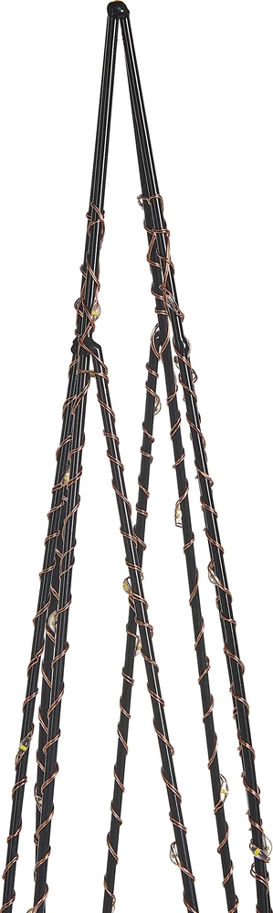 Beliani 2 LED kalėdinių dekoracijų rinkinys NEIDEN eglutė 52/38 cm juodas