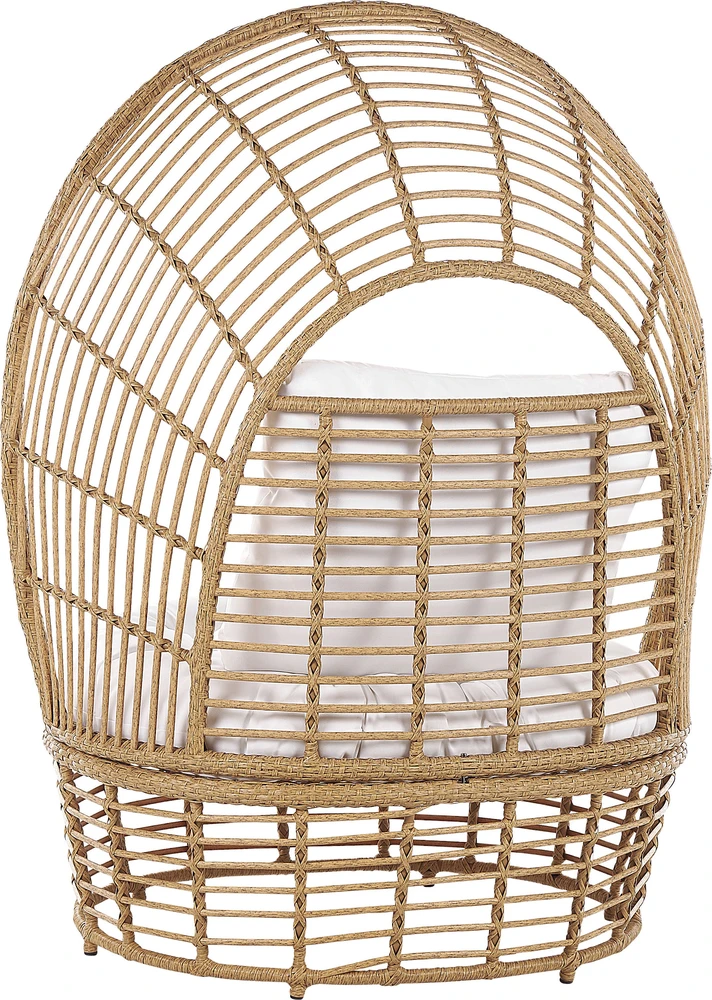 Fotelis Beliani Sodo krėslas LIDO Rattan smėlio spalvos
