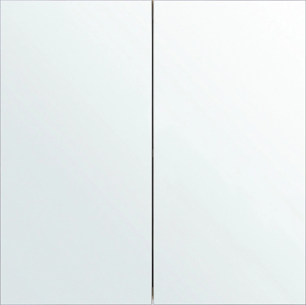 Beliani Pakabinama vonios spintelė su veidrodžiu NAVARRA 60 cm 60 cm Balta