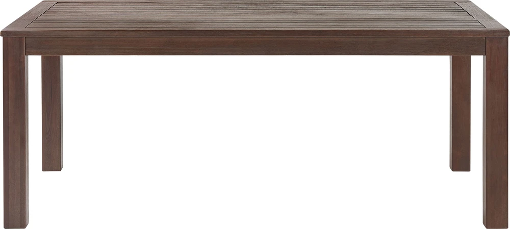 Beliani Sodo stalas TUSCANIA 180 cm 100 cm, eukalipto mediena, tamsiai rudas