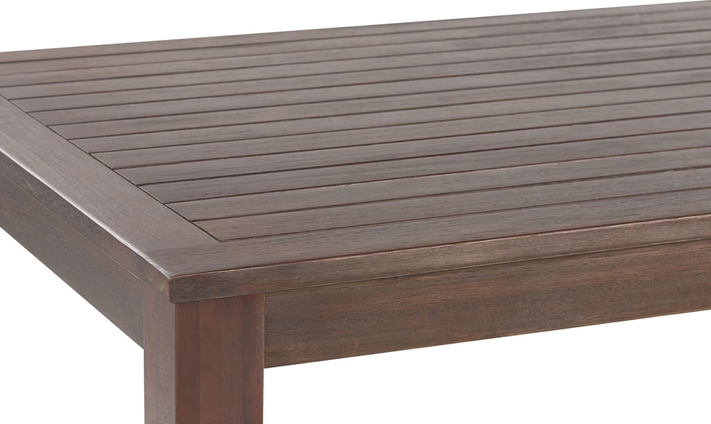 Beliani Sodo stalas TUSCANIA 180 cm 100 cm, eukalipto mediena, tamsiai rudas