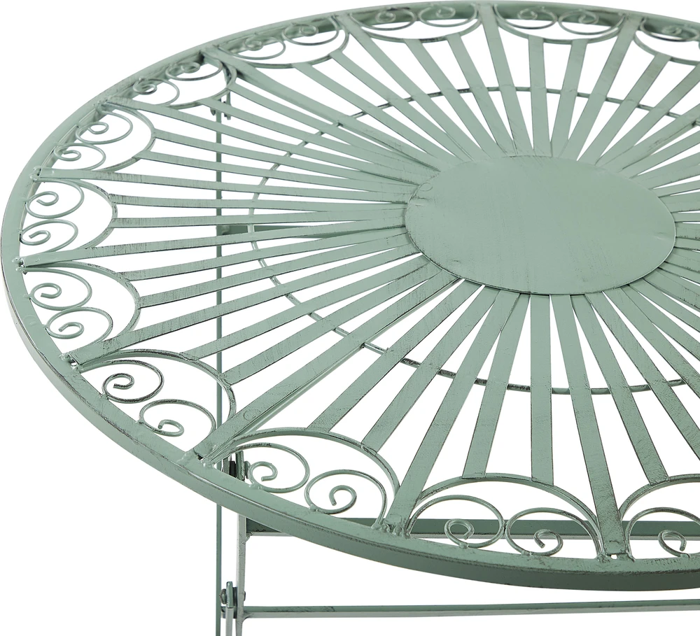 Beliani Bistro staliukas TRENTO 70 cm 70 cm Metalas šviesiai žalias