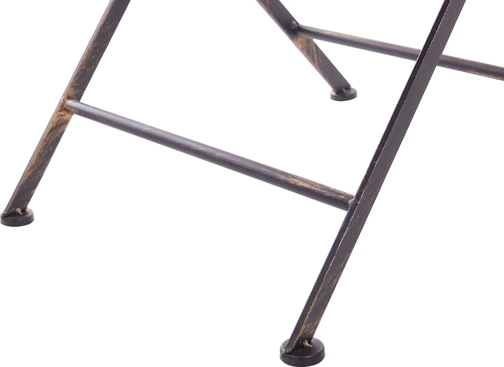 Beliani Bistro stalas BORMIO 70 cm Metalinis Juodas