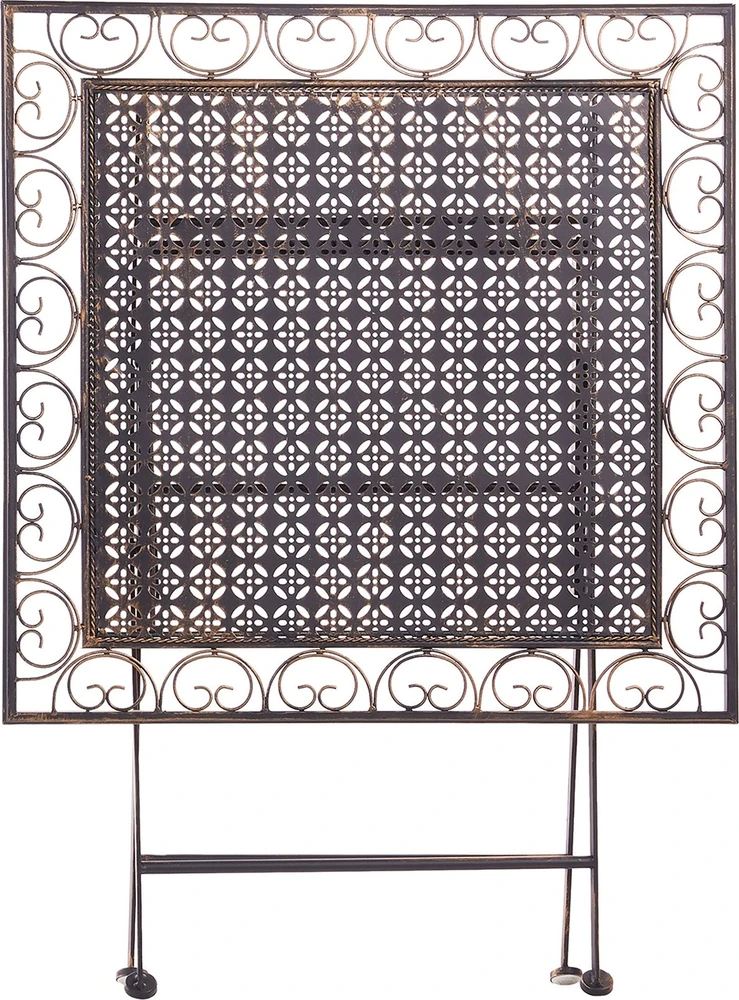 Beliani Bistro stalas BORMIO 70 cm Metalinis Juodas