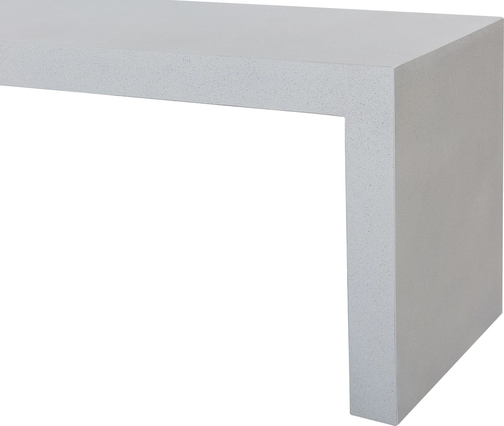 Beliani Sodo suolas TARANTO 150 cm betono imitacijos, baltas