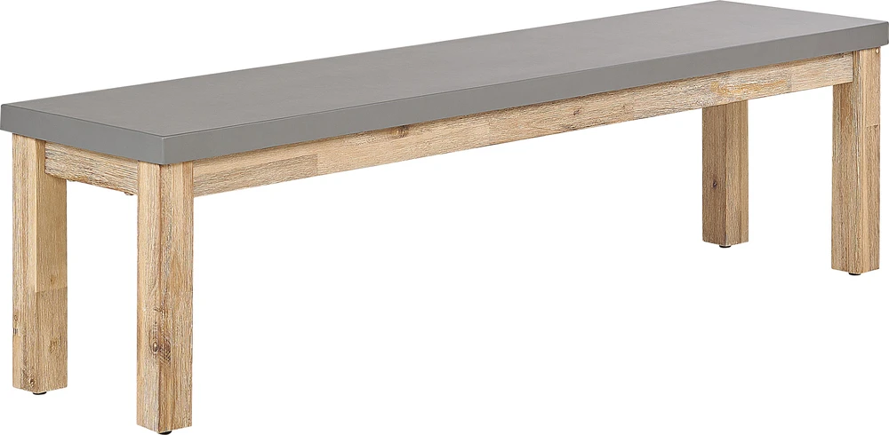 Beliani Sodo suoliukas OSTUNI 160 cm betoninis pilkas