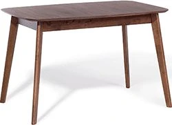 Beliani Išskleidžiamas valgomojo stalas MADOX tamsaus riešutmedžio spalvos, 120/150 cm, 75 cm