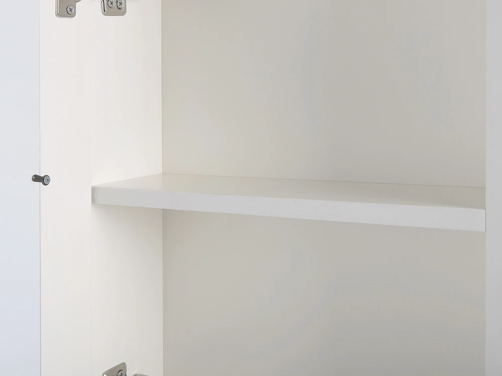 Beliani Pakabinama vonios kambario spintelė su LED veidrodžiu MAZARREDO 60 x 60 cm, balta